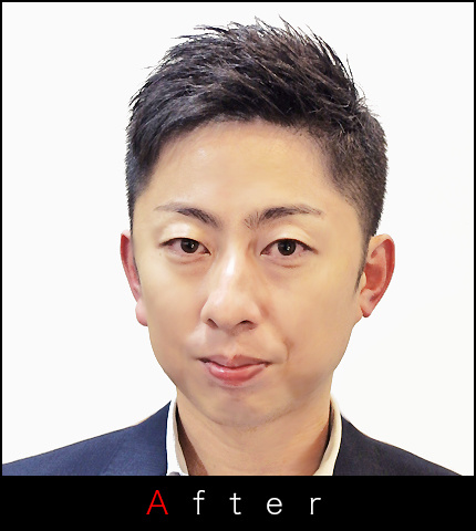 高槻市 | ビーム・ヘアサロン（理容・床屋・散髪）  | 大阪府・大阪市・吹田市・豊中市・箕面市・茨木市・枚方市｜新感覚ビジネスヘア・サイドパート・ベリーショート：新感覚ビジネスヘアのフロント部分